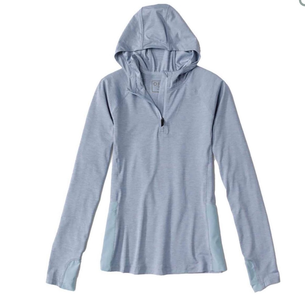 Orvis Pro Sun II Women's Blue Fog Hoodie Sun Shirt, XS